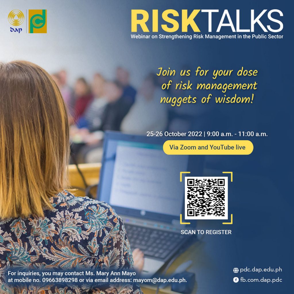 RiskTalks: A Sharing Session on Strengthening Risk Management (RM) in the Public Sector