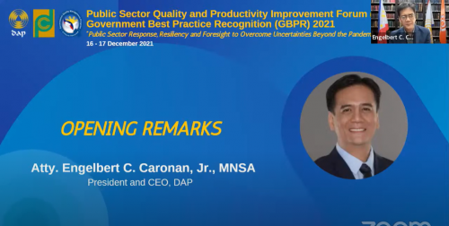 Public Sector Quality and Productivity Improvement Forum (PSQPIF)_16 December 2021
